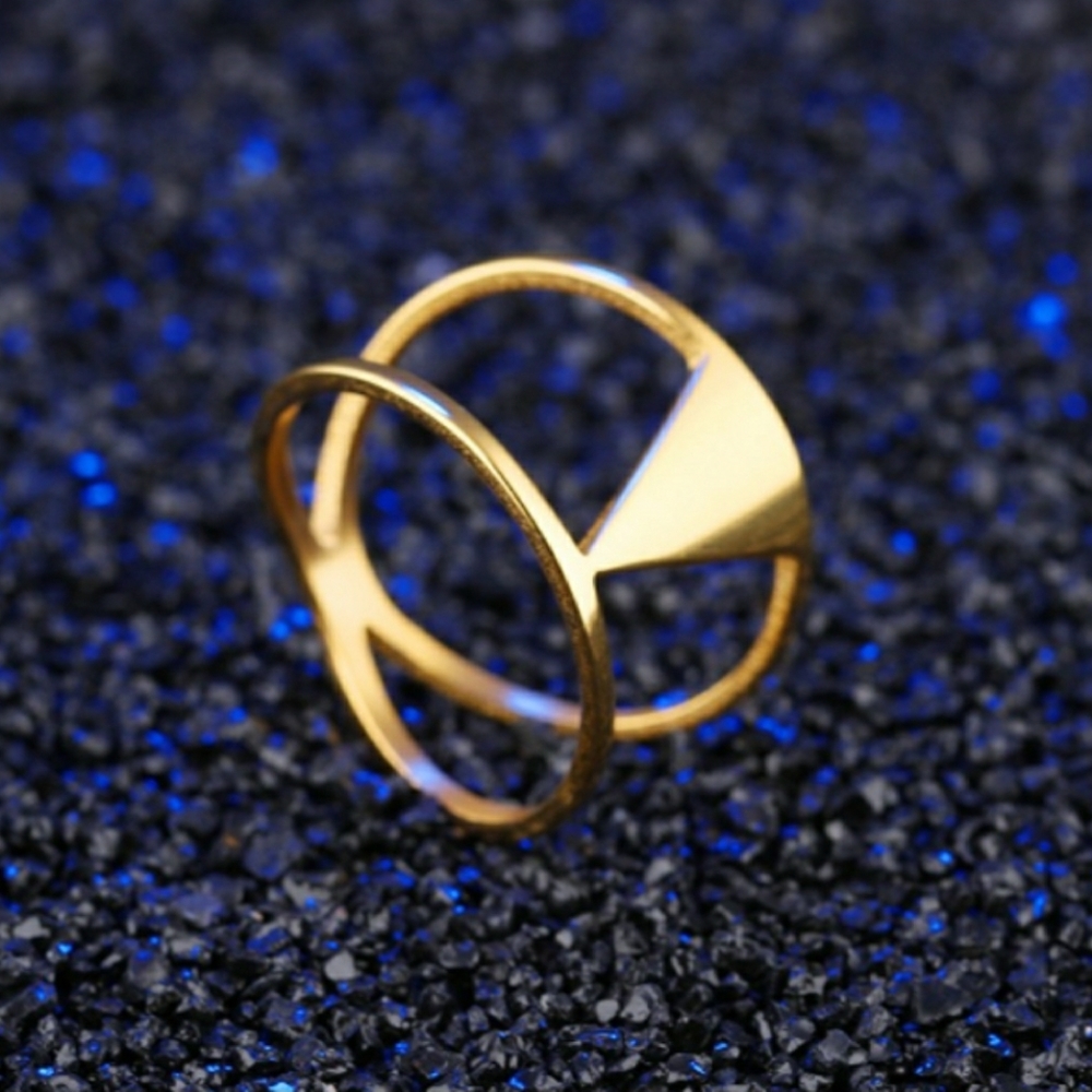 STAINLESS STEEL NAYOMI ABSTRACT RING - Picture 6 of 10